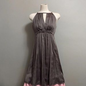 Esley gray satin like Dress